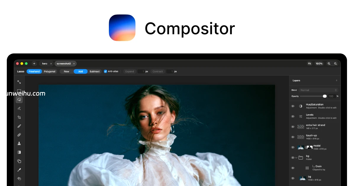 Compositor——前 Vision Pro 设计师开源的 PS 替代品，6.5MB、免费、快捷键和 PS 一模一样